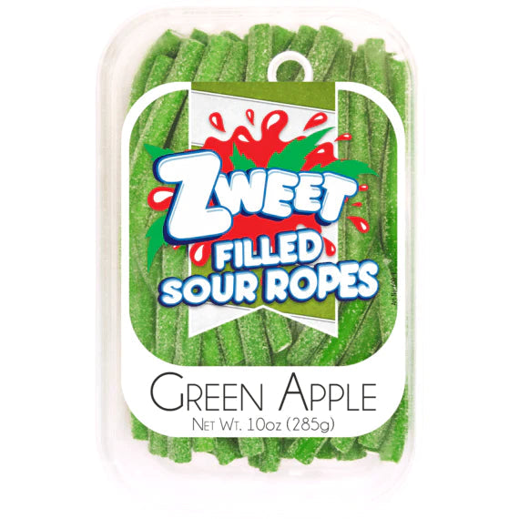Zweet Halal Sour Filled Ropes- Green Apple