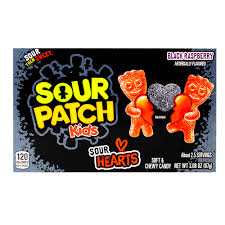 Sour Patch Kids Sour Hearts Black Raspberry Theatre Box